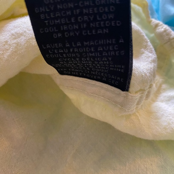 Magaschoni Yellow Casual Button Down Shirt Relaxed Fit - Picture 5 of 5